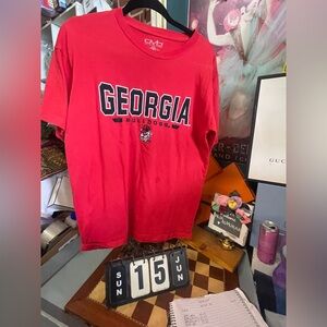 OVB Mens Large Size m Red Georgia
Bulldogs Logo Short Sleeve T-shirt